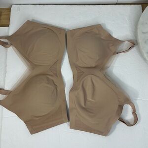 2 Pack: Honeylove Medium Nude Beige Sand Crossover Bras